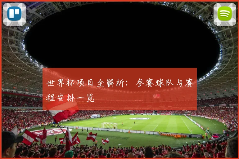 世界杯项目全解析:参赛球队与赛程安排一览